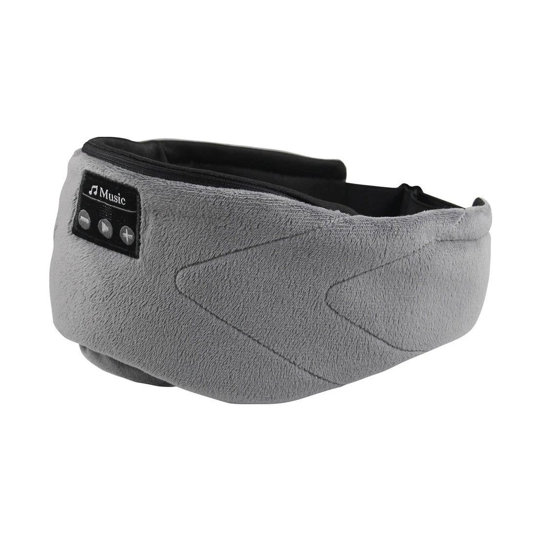Masque de sommeil Bluetooth Somnia gris, bandeau en tissu avec haut-parleurs plats intégrés