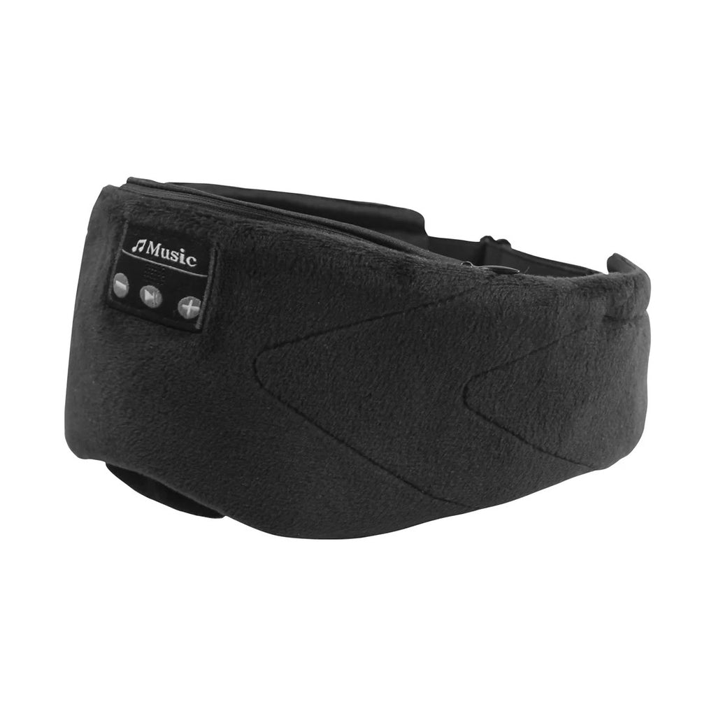 Masque de sommeil Bluetooth Somnia noir, boutons de commande sur le côté du bandeau